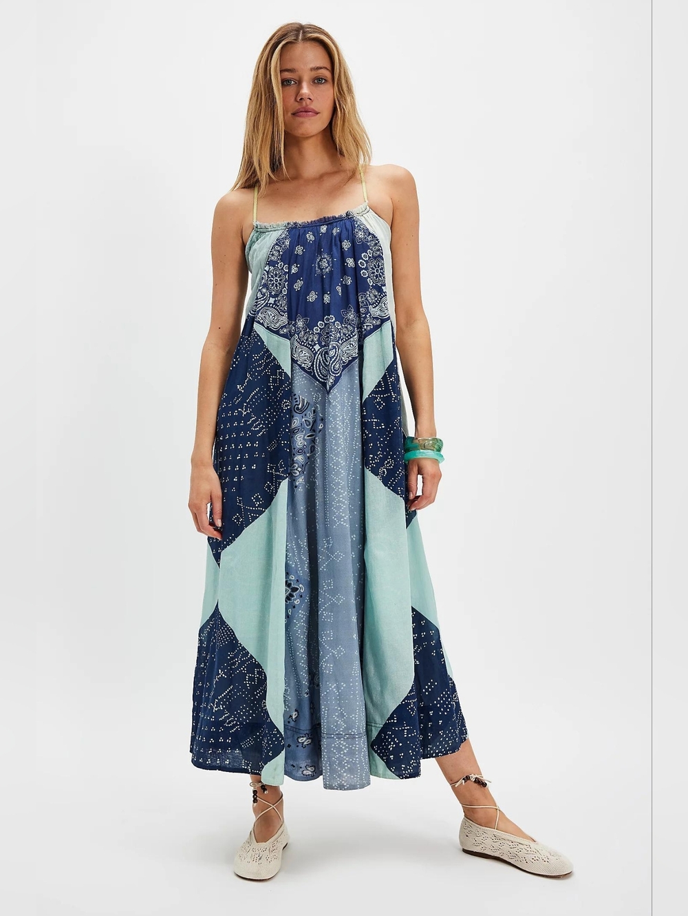 Free People Happy Days Midi Dress SZ XS/S 🩵